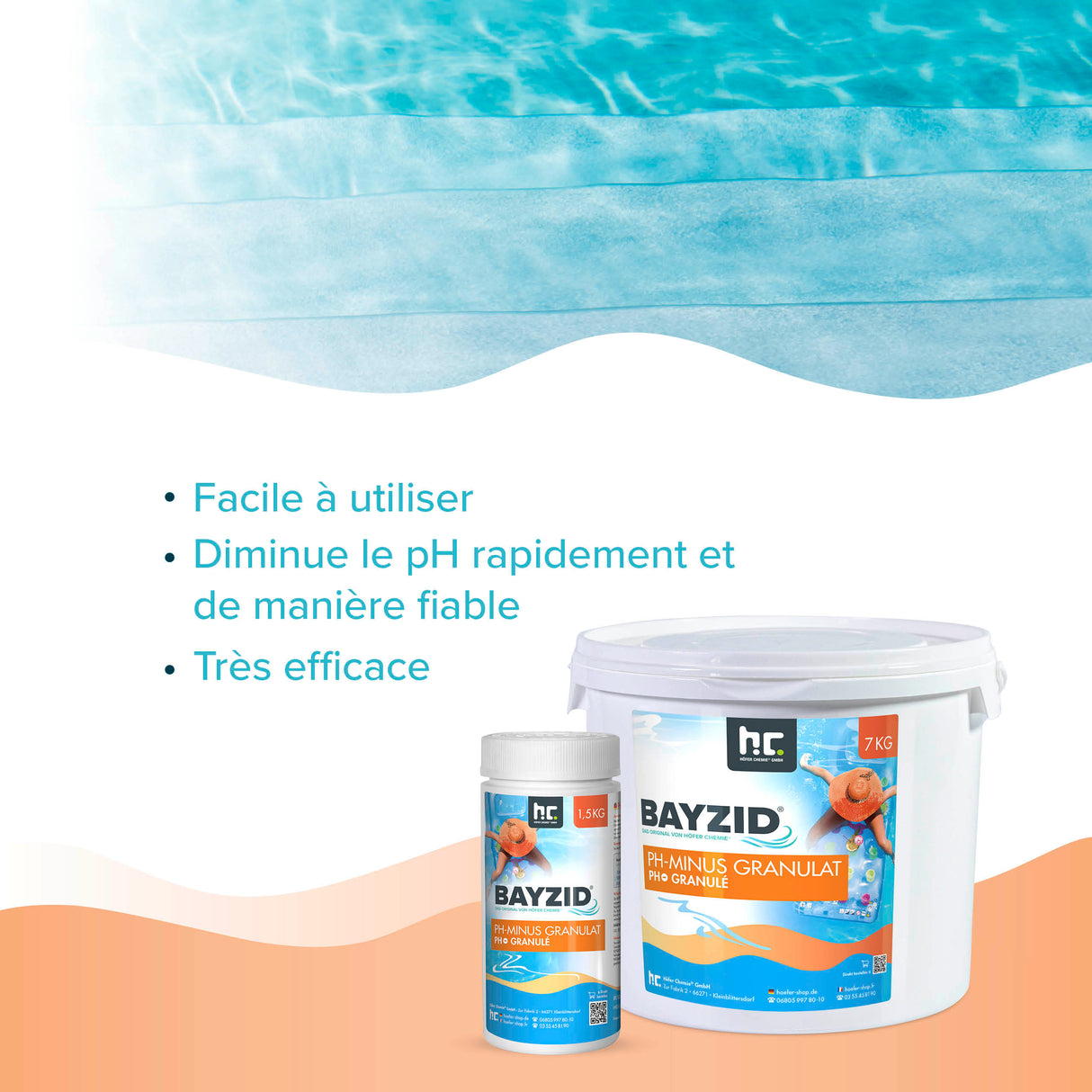 7 kg BAYZID® pH Minus granulés