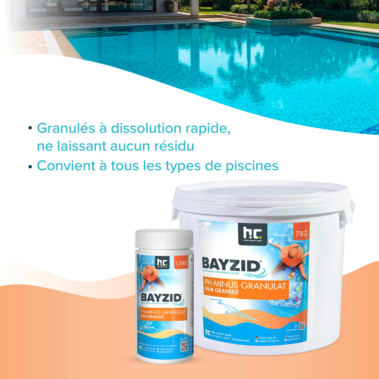 1,5 kg BAYZID® pH Minus Granulat