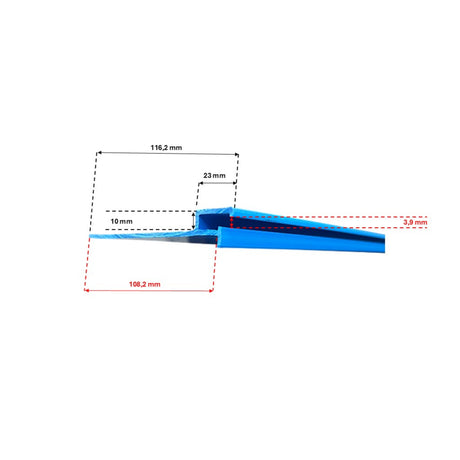 Hart-PVC Klemmprofilleiste für Keilbiese P3, 2 m - für Styroporpools