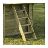 GRE Pool Komplettset aus Echtholz Macadamia Oval 632 x 335 x 130 cm