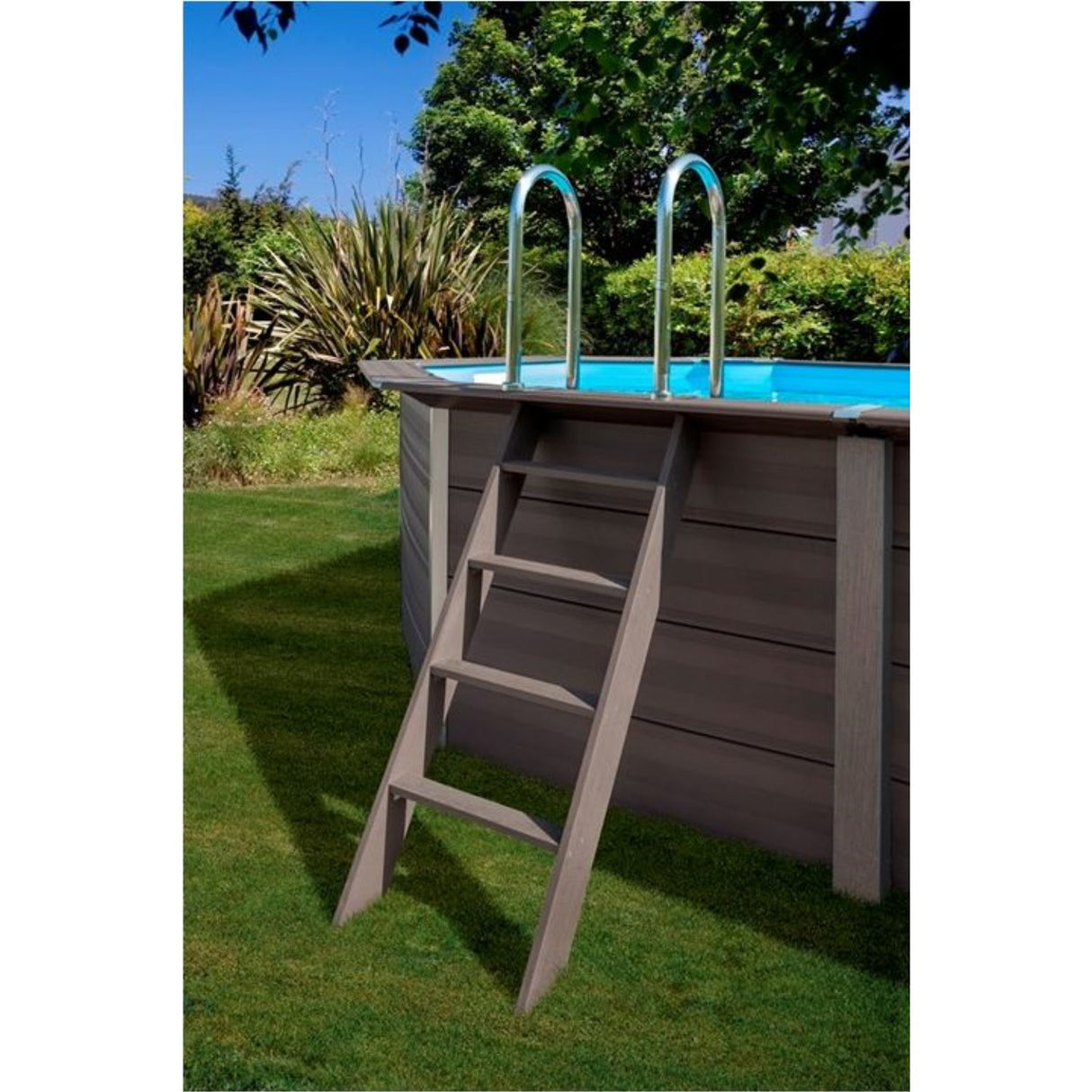 Ensemble piscine composite rectangulaire GRE 466 x 326 x 124 cm 