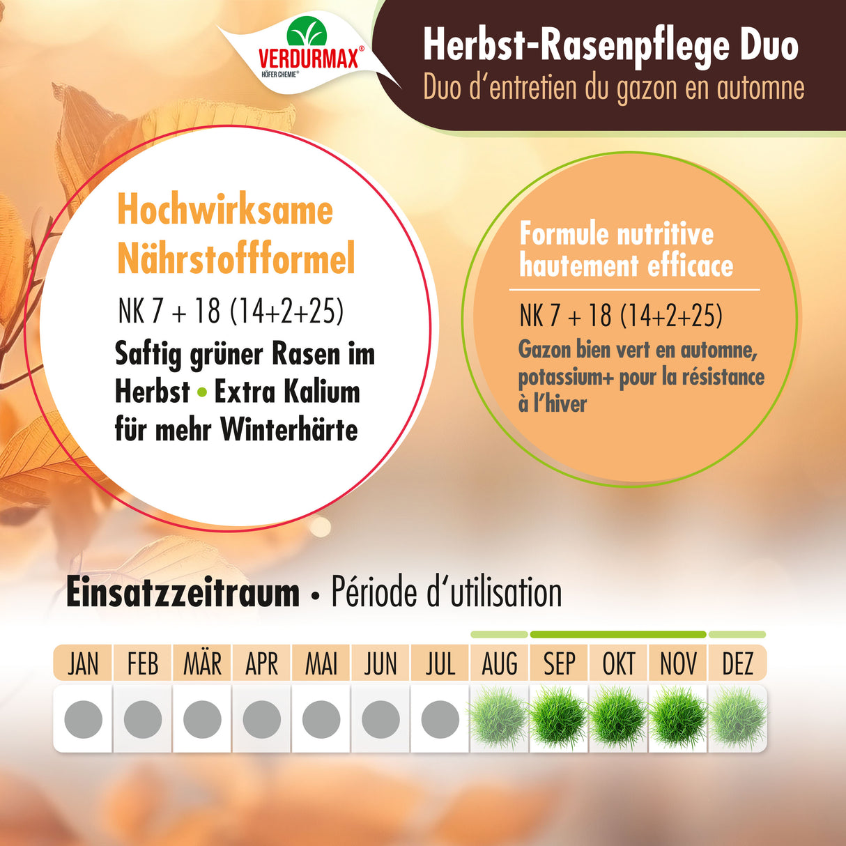 VERDURMAX® Duo d’entretien automnal pour pelouse