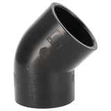 PVC Winkel 45° mit Klebemuffe Ø 50mm schwarz für Solarsysteme