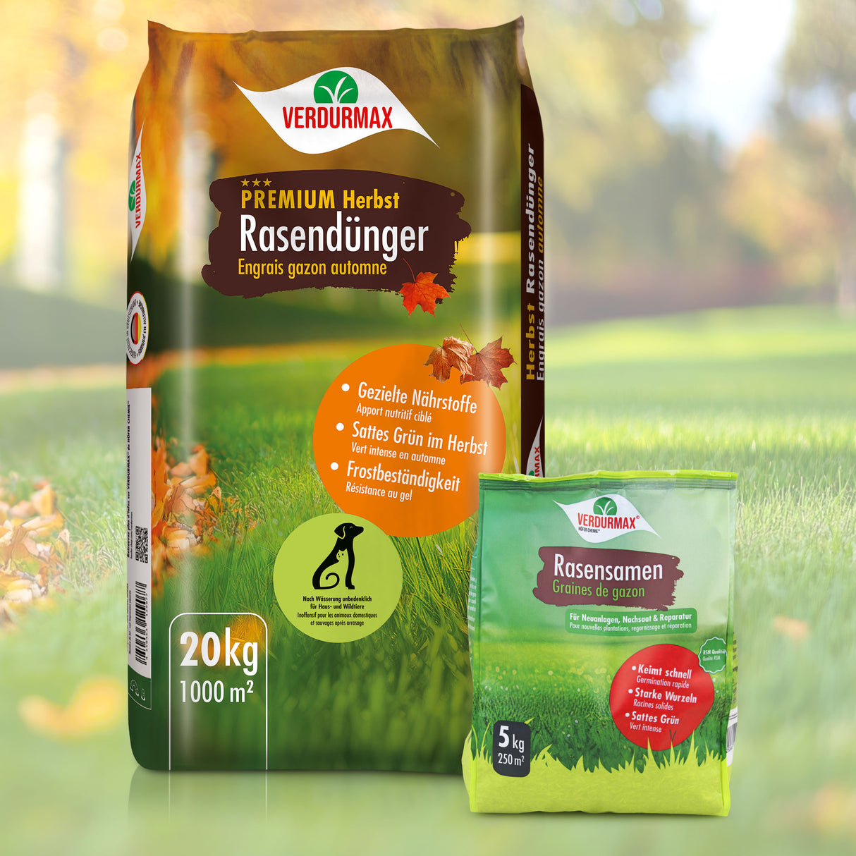 VERDURMAX® Duo d’entretien automnal pour pelouse