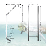 Einbauleiter Trendline WEIT 3-stufig V2A Edelstahl - B-Ware