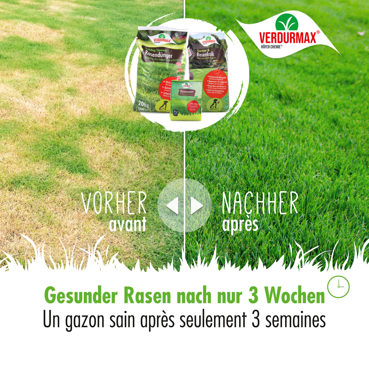 15 kg VERDURMAX® Chaux pour jardin et gazon 