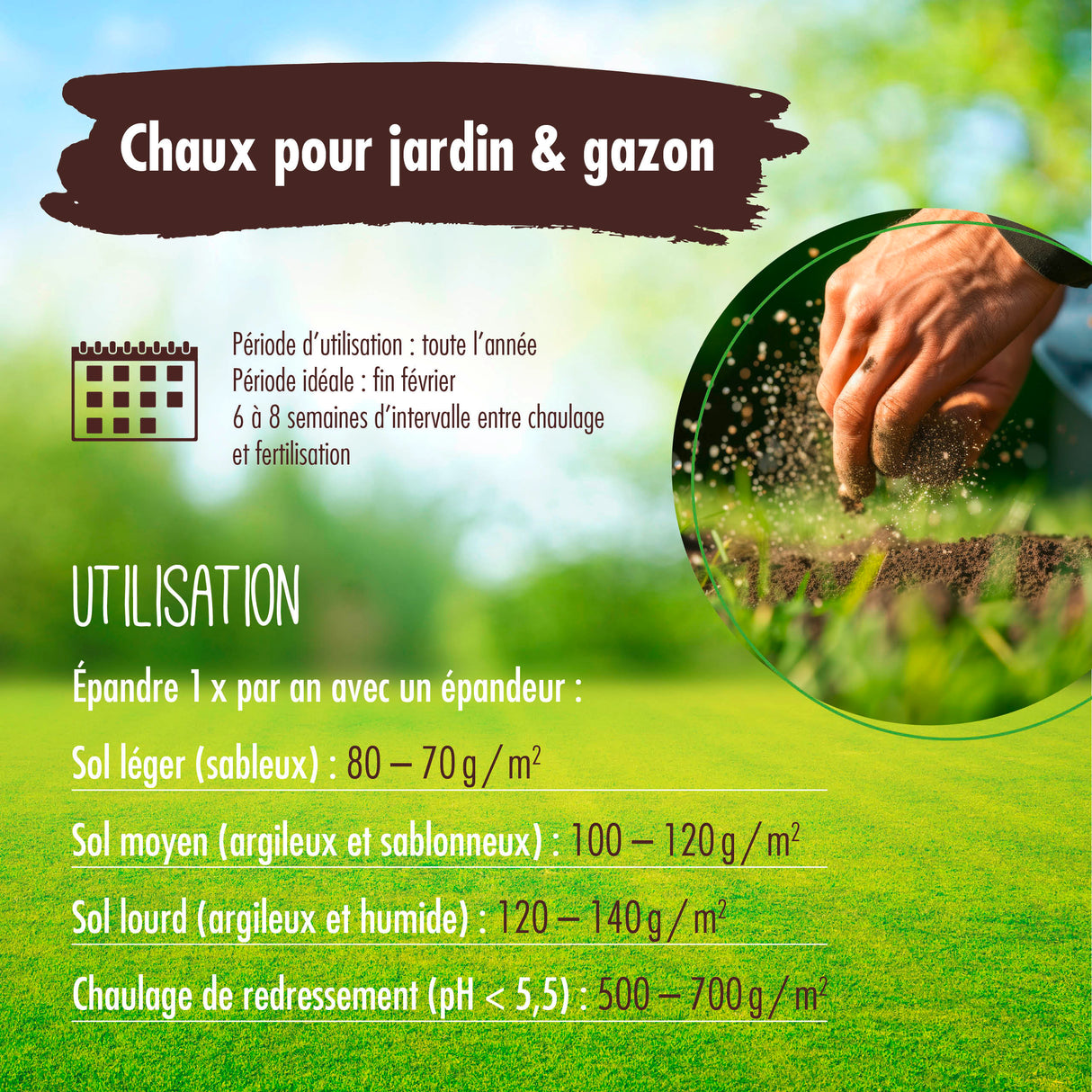 15 kg VERDURMAX® Garten- und Rasenkalk