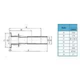 Traversée murale ABS pour buse d'entrée Multiflow Manchon adhésif 50 mm sur 2" AG pour piscine liner 