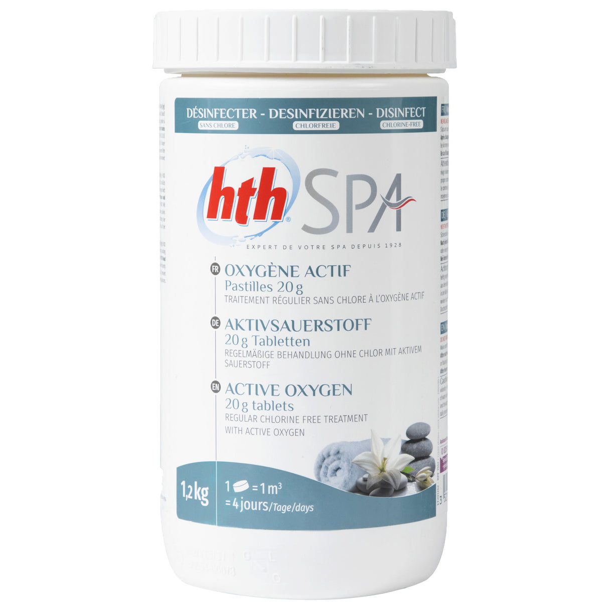 1,2 kg - hth® Spa COMPRIMÉS D'OXYGÈNE ACTIF 20g