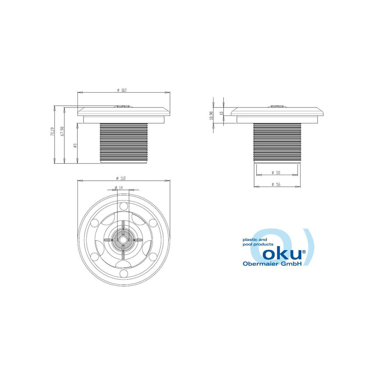 OKU Einbauteileset für Styropor-Pools