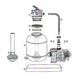 Standrohr mit Filterdüse für Top-Mount Filter Ø 400mm