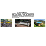 Ensemble complet de piscine GRE en bois véritable menthe rectangle 1010 x 418 x 146 cm