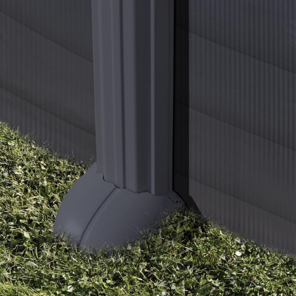 GRE Ovalformbeckenset Anthrazitoptik 730 x 375 x 132 cm