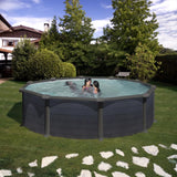 GRE Rundformbeckenset Graphiteoptik Granada Ø 460 x 132 cm