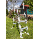 Ensemble piscine ronde GRE aspect bois Pacific Ø 460 x 120 cm 