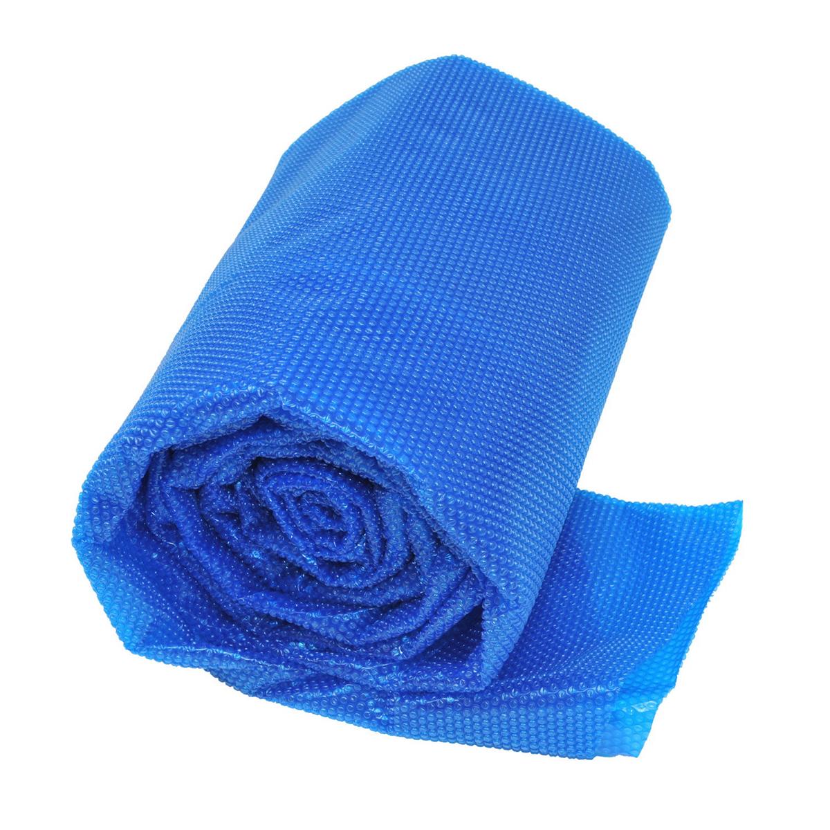 Couverture solaire GRE 400µm pour piscine rectangulaire en bois véritable Bambu