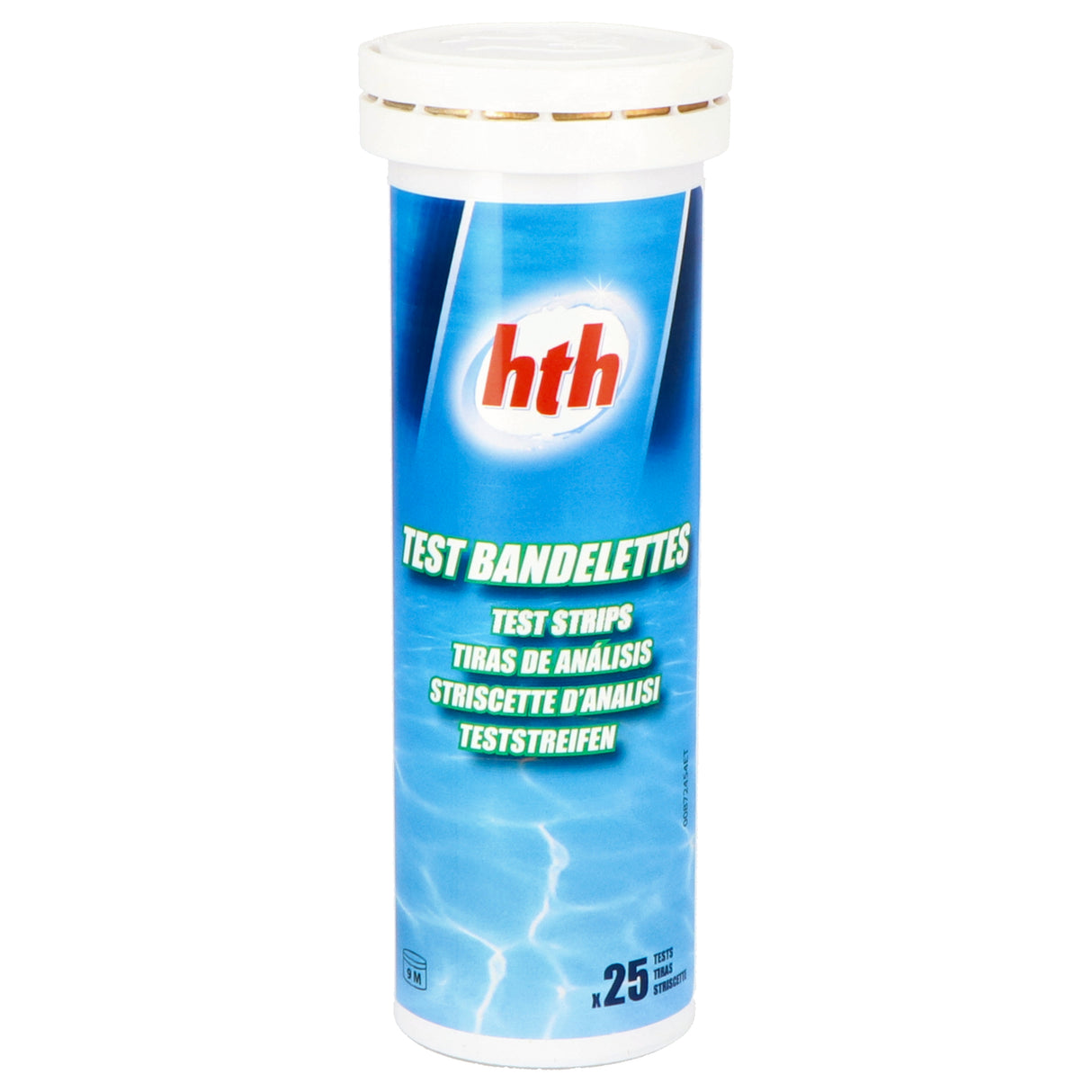 BANDELETTES DE TEST hth® Cl/pH/Br/tH/TAC/Cy (25 pièces)