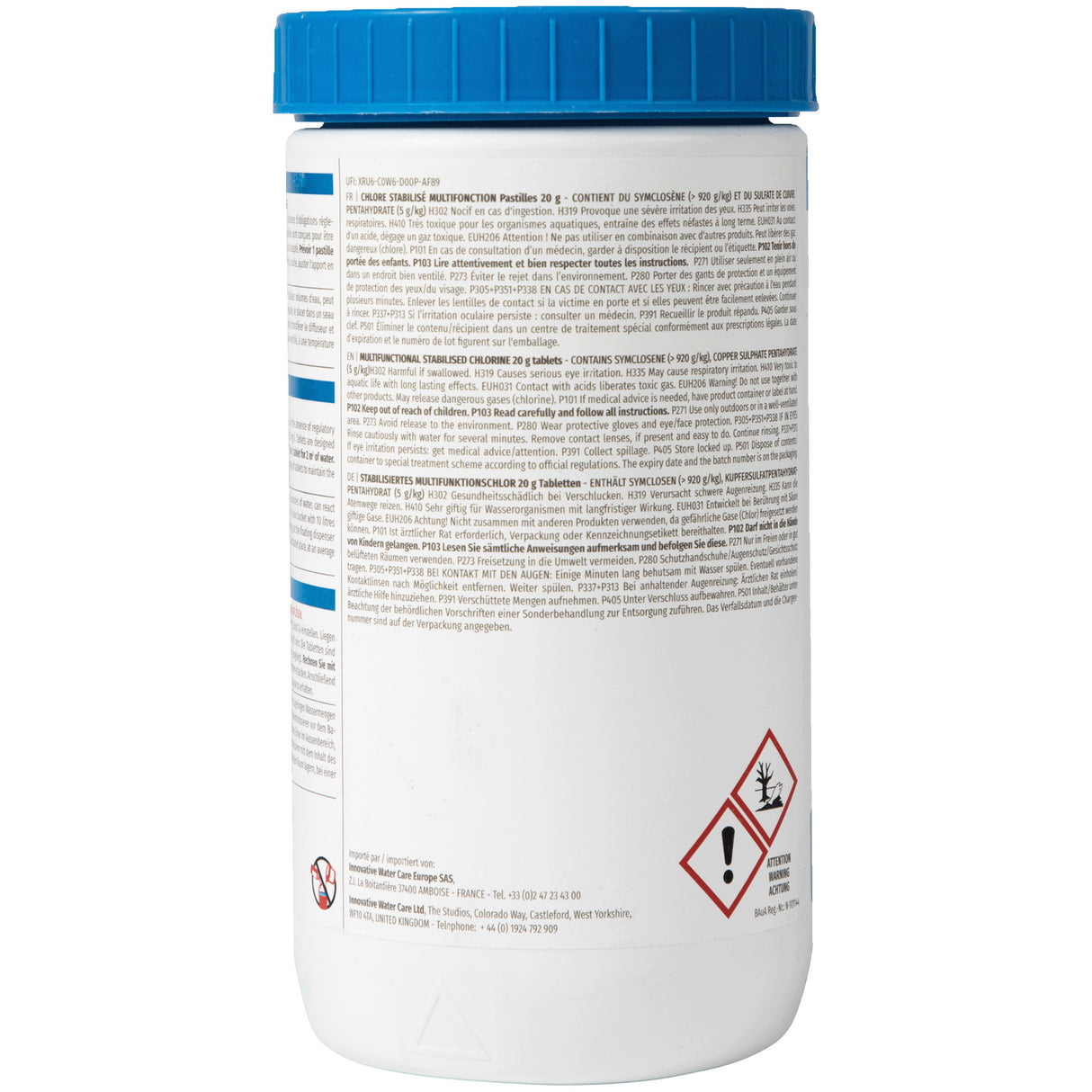1,2 kg - hth® Spa COMPRIMÉS MULTIFONCTIONS DE CHLORE 20g