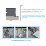 GRE Ovalformbeckenset Anthrazitoptik OMEGA 730 x 375 x 132 cm