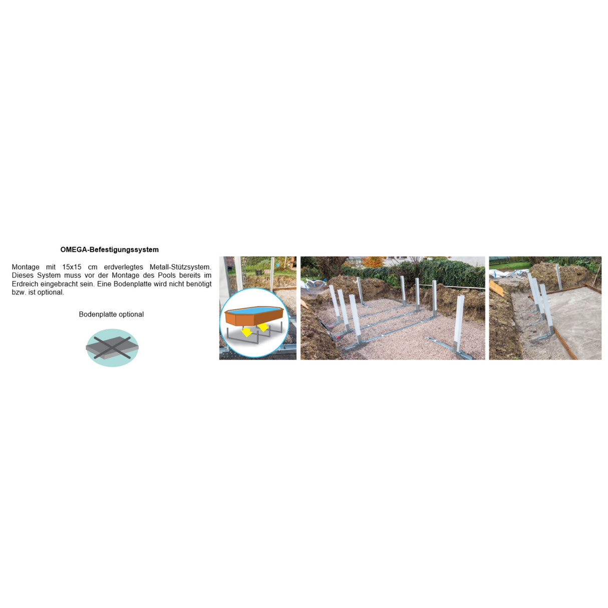 Ensemble complet de piscine GRE en bois véritable Marbella 2 rectangle 420 x 270 x 117 cm