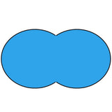 Liner de piscine en forme de huit avec passepoil coin bleu standard