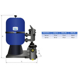 Sandfilteranlage Side-Mount Pacific Ø 400mm mit Aqua Plus 8 m³/h