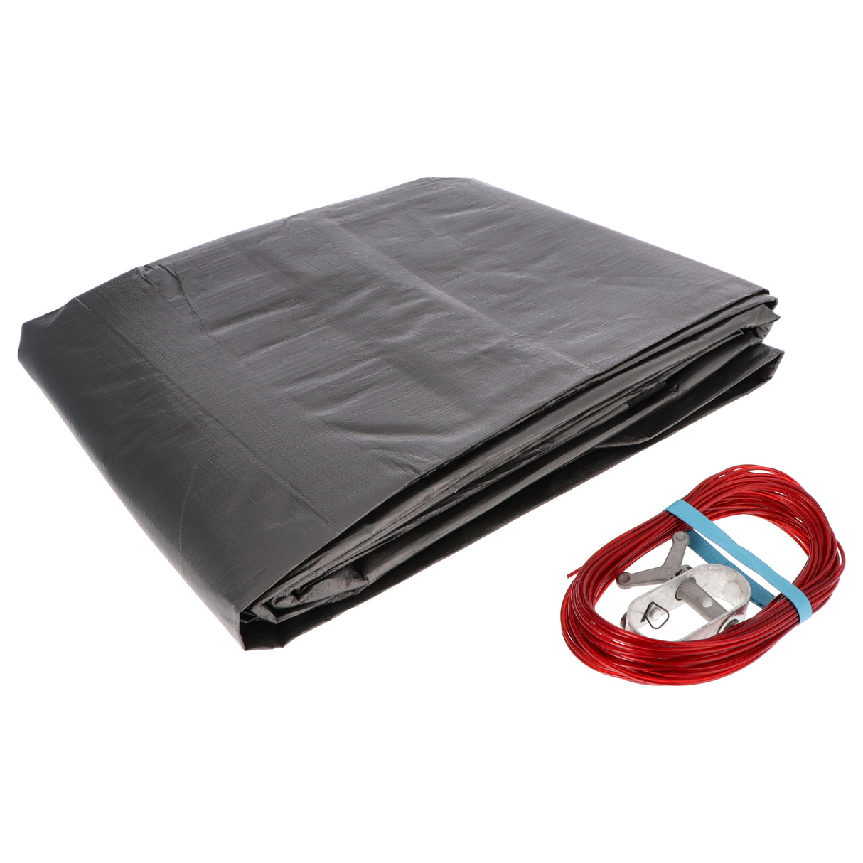 Bâche d'hiver pour piscine en forme de huit 220 g/m² avec bords renforcés