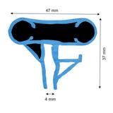 Lavabo rond combiné avec main courante à suspendre et passepoil à coin