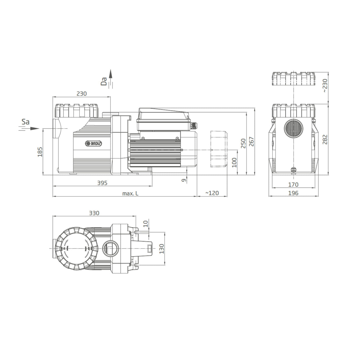 Speck BADU EV Prime 230 V Poolpumpe mit integrierter Steuerung