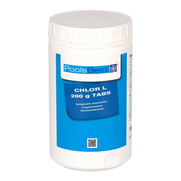 1 kg - PoolsBest® Chlor L 200g Tabletten 92% Aktivchlor langsamlöslich