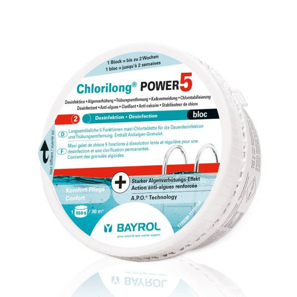650g - BAYROL Chlorilong Power 5 Bloc