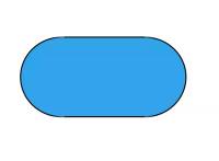 Poolfolie Ovalform in Standard Blau mit Einhängebiese 4,88m x 3,00m / 1,20m / 0,60mm