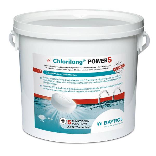 5 kg - BAYROL e-Chlorilong® POWER 5 200 g Tabletten