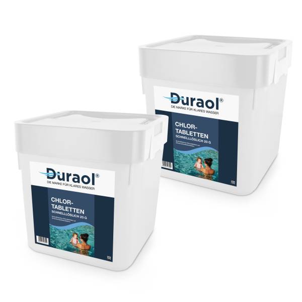 10 kg (2 x 5 kg) - Duraol® Chlortabletten schnelllöslich 20 g