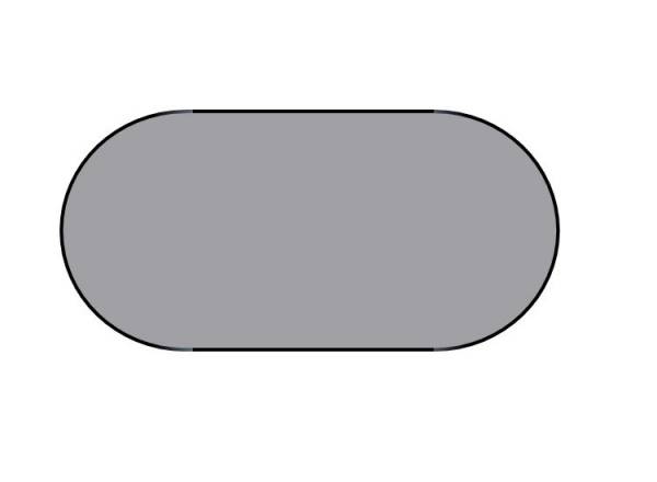 Poolfolie Ovalform Grau