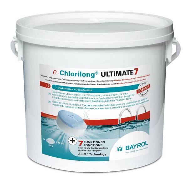 4,8 kg - BAYROL e-Chlorilong® ULTIMATE 7 300 g Tabletten