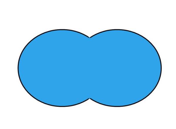 Poolfolie Achtform in Standard Blau