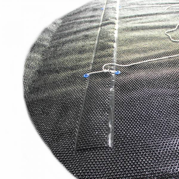Solarfolie schwarz 400my mit 80cm für Aufrollvorrichtung Achtform Solarplane