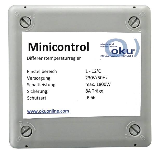 Minicontrol - Differenztemperaturregler -2 Temperatürfühler