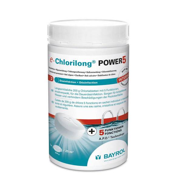 1 kg - BAYROL e-Chlorilong® POWER 5 200 g Tabletten