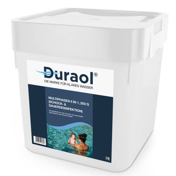5 kg - Duraol® Multiphasen 6 in 1, 200 g (Schock- &amp; Dauerdesinfektion)